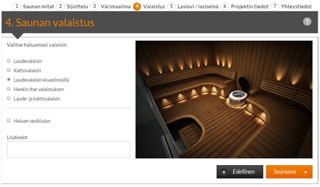 Saunan suunnitteluohjelma, Sun Sauna