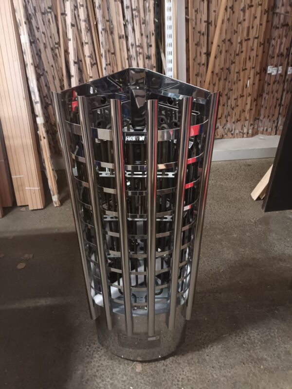 Lievästi kuljetusvaurioinen Harvia TRC90XE 9,0 kW Steel  kiuas