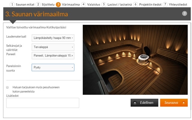 Saunan suunnitteluohjelma, Sun Sauna