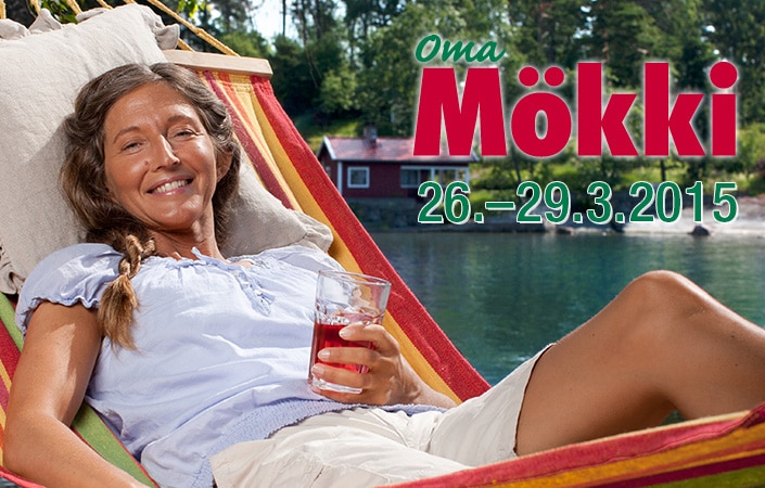 Sun Sauna Oma Mökki messuilla Helsingissä